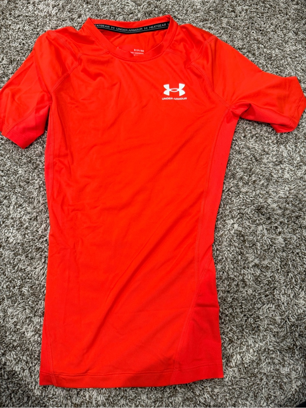 Under Armour Red Youth HeatGear Short Sleeve Compression Top
